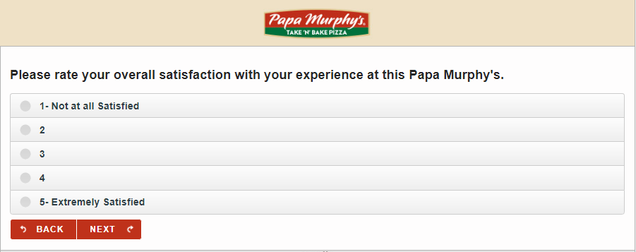 Papa Murphy’s Customer Satisfaction Survey