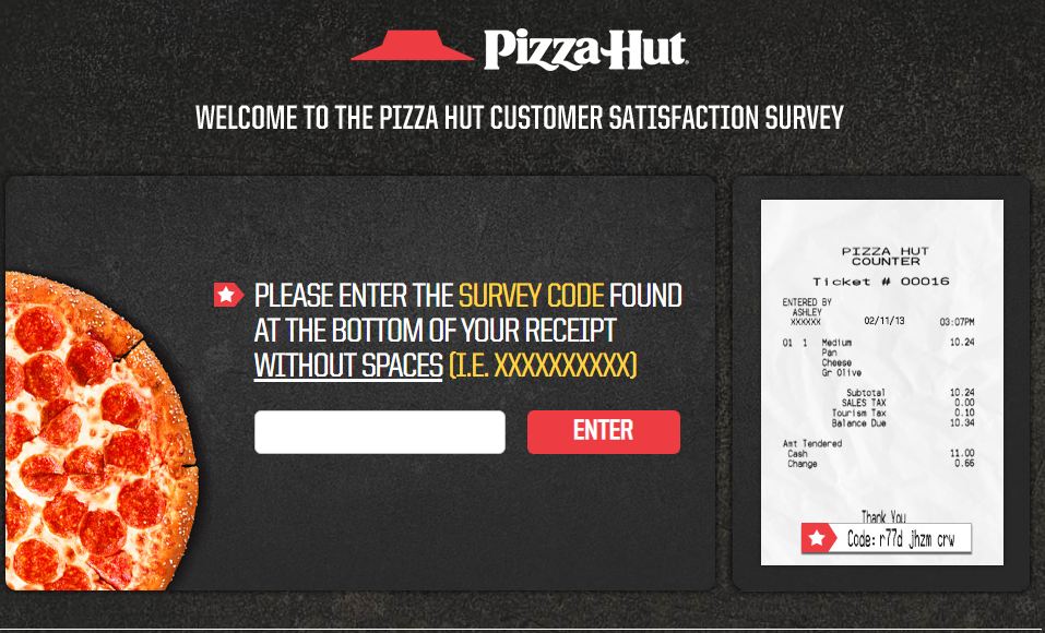 Pizza Hut Guest Experience Survey